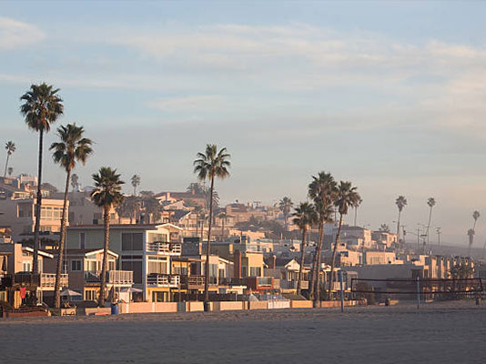 Redondo Beach harbor at sunset