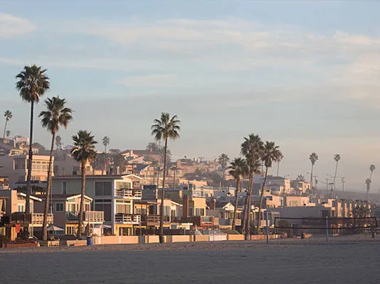 Redondo Beach harbor at sunset