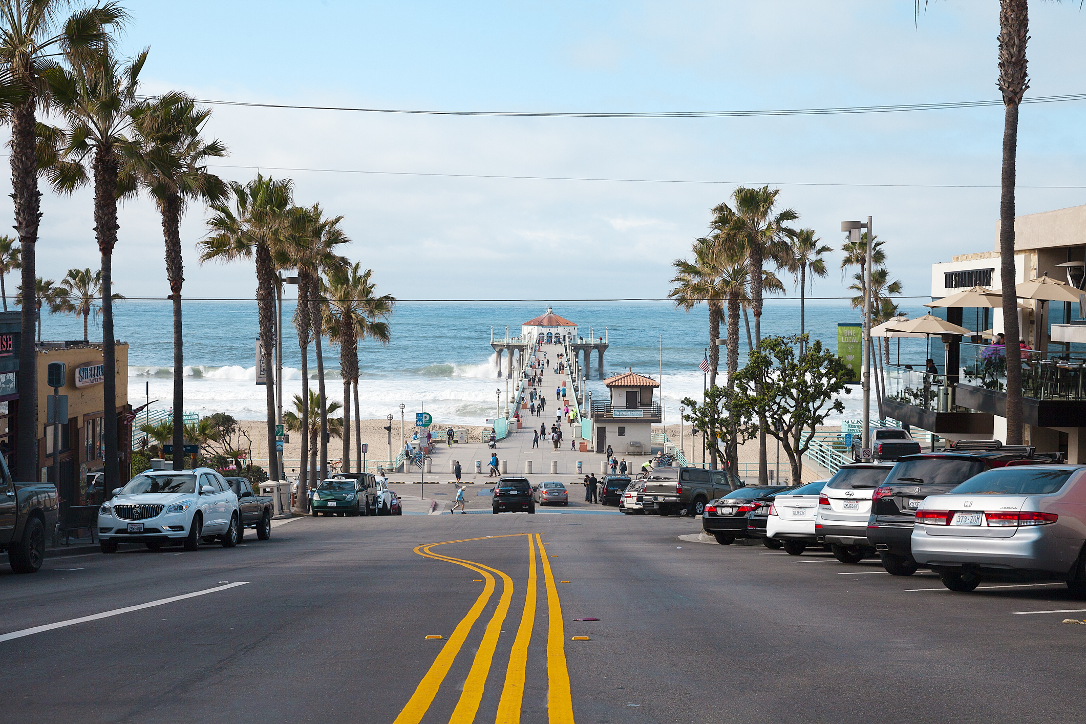 South Bay California coastline with Manhattan Beach pier