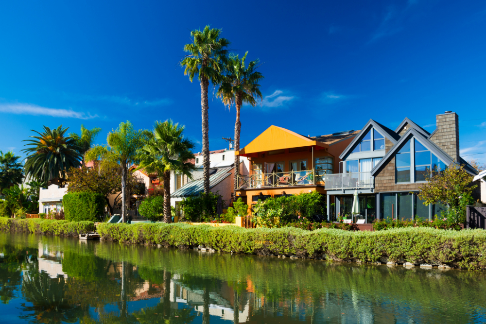 Venice Beach canals and homes