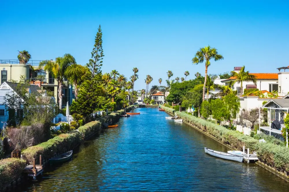 Venice Beach boardwalk and canals